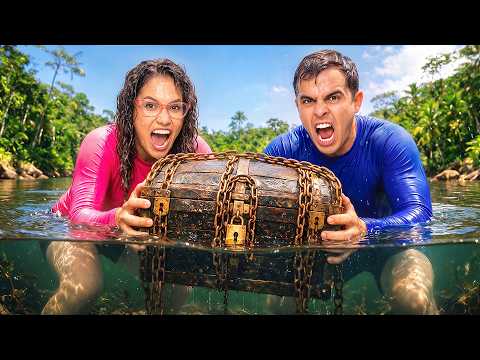 ENCONTRAMOS UM COFRE NO LAGO *Estamos ricos