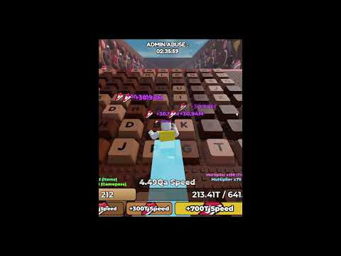 +1 speed keyboard stream #roblox #shorts
