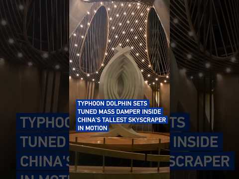 Typhoon Dolphin sets tuned mass damper inside China's tallest skyscraper in motion