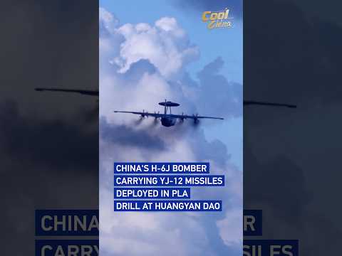 China's H-6J bomber carrying YJ-12 missiles deployed in PLA drill at Huangyan Dao #coolchina