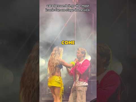 Zara Larsson brings huge fan on stage