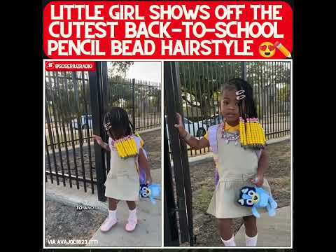 This Little Girl's Back-To-School Pencil Braids Showcase True Creativity! ✏️❤️