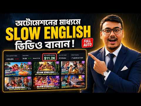 AI দিয়ে Slow English ভিডিও বানান | YouTube Automation Full Tutorial 2026