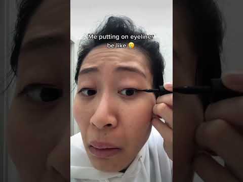 When you try to fix but it gets worst… and then running late 🥲 #eyeliner #girlproblems.
