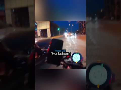 Biker Encounters The Wrong Police Car…