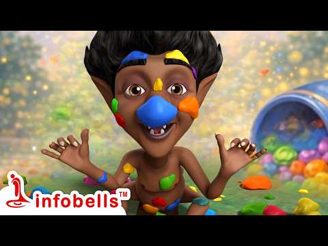 भूत को पसंद आए रंग! - Bhoot Aaya - Learn Colours Song | Hindi Rhymes & Kids Cartoons | Infobells