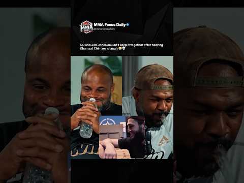 DC and Jon Jones couldn’t stop laughing at Khamzat Chimaev’s laugh 💀