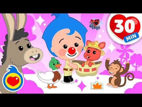 A Ram Sam Sam 🕺 ¡De Animales! 🐾🎶 Y Más Canciones Para Cantar (30 Min) | Plim Plim