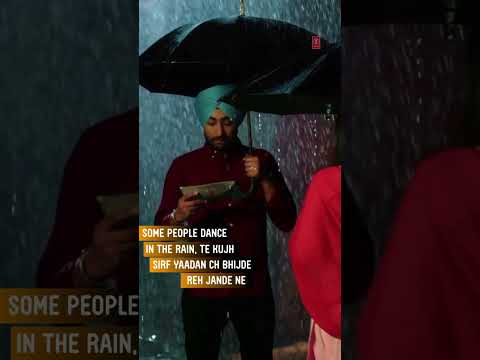 Feeling the lyrics💖 in the pouring rain 🌧️🤍 #punjabisong #love #shorts