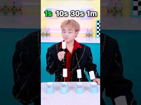 Roasted marshmallow in 1s vs 1m! 😂 🍡 🔥 #taihoa #viral  #shorts