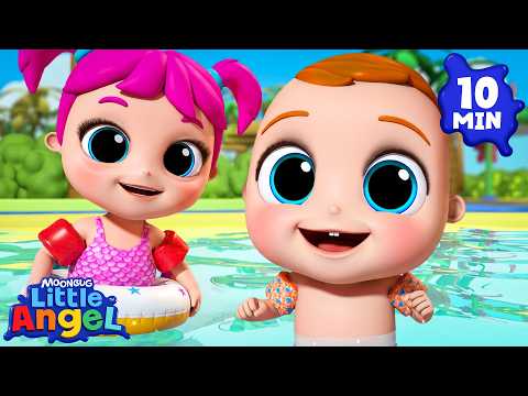 Baby John Learns Pool Safety Rules! 🌊 Little Angel Kids Songs