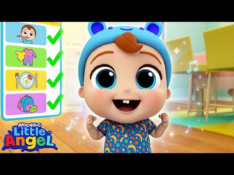 Baby John Gets Ready for School! 🎒 Back to School ⭐ | Little Angel Nursery Rhymes & Kid Songs