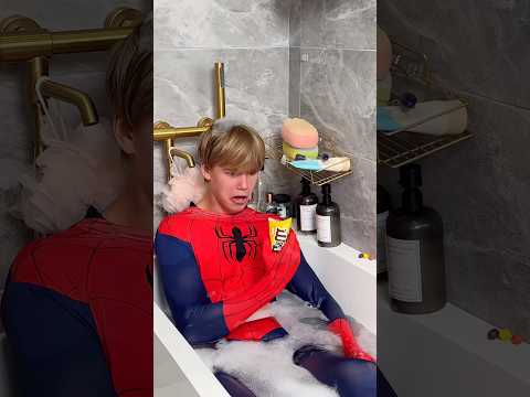 SPIDER-MAN IN THE BATHROOM😂