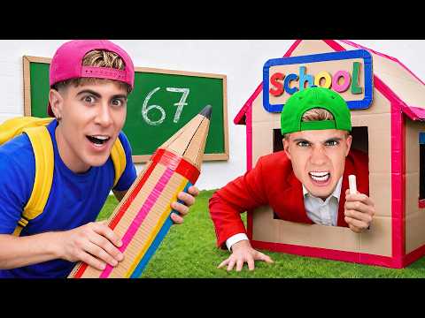24 HORAS EN COLEGIO DE CARTÓN !!