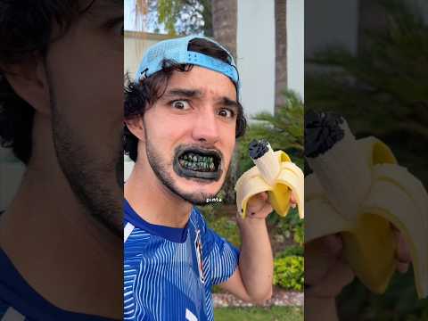 UN PLATANO PINTO MIS DIENTES😱