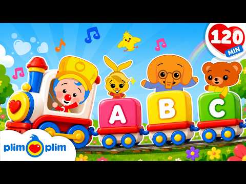 🚂  ABC Train Song & More 🎵 | Learn Alphabet & Numbers | 2 Hours Kids Songs by Plim Plim