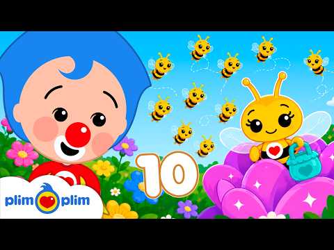 🐝 Little Bee Meets Ten Little Bees | Counting Songs for Kids &  Nursery Rhymes by Plim Plim
