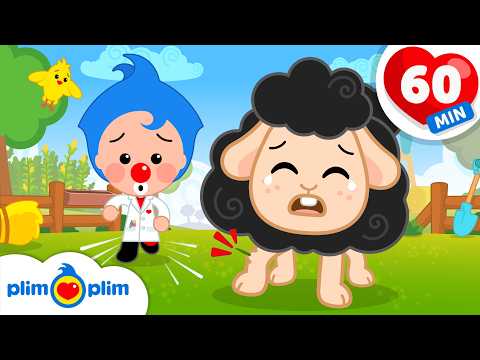 🚜 Farm Animals Songs for Kids 🐮🐷 | Baa Baa Black Sheep + More | Nursery Rhymes by Plim Plim