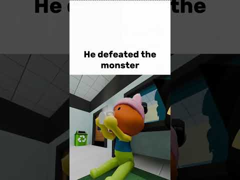 He won the monster #roblox #shorts #funny