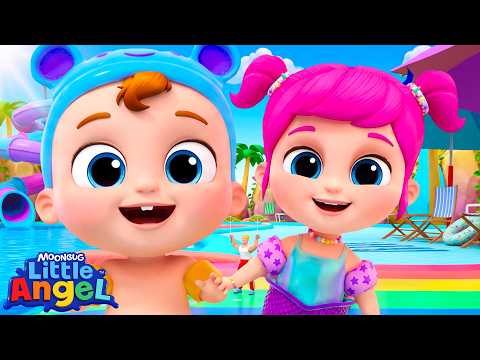 Emmie the Mermaid to the Rescue!🧜‍♀️ Water Park Adventure | Little Angel Nursery Rhymes & Kid Songs