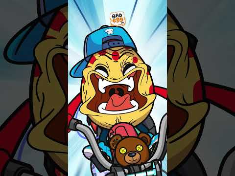 بيض على توست بنكهة هيفي ميتال 🏍️ #badeggco #lolmoments #funnyshorts