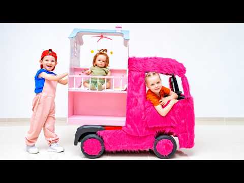 Kids Open a Toy Delivery Shop for Baby Doll