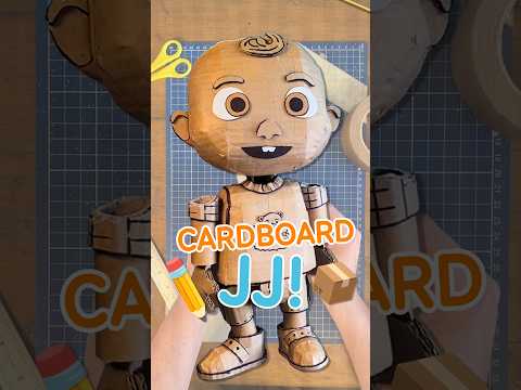 How to Make Cardboard JJ 📦 30 Second Challenge 🤔❓ #cocomelon #art #diy