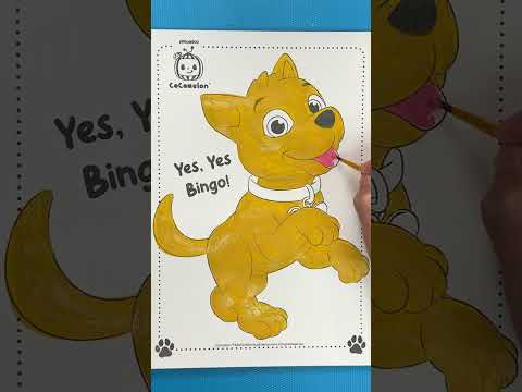Let's Paint Bingo in 20 SECONDS! 🐶🖌️ #cocomelon #art #dog