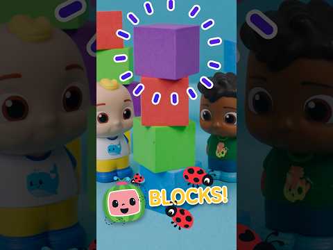 Stacking Colorful Building Blocks 🧱 Toy Play Fun with JJ & Cody!  🌈 #cocomelon #shorts