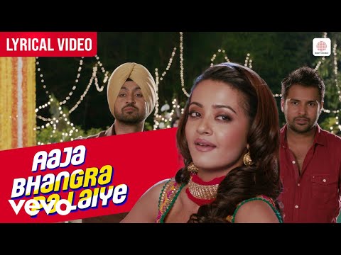 Aaja Bhangra Pa Laiye - Lyrical Video | Diljit Dosanjh, Surveen C | Saadi Love Story | Jaidev Kumar