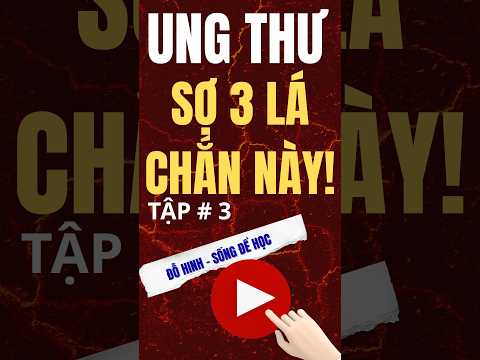 Ung Thư Không Sợ Đồ Đắt Tiền? 3 Lá Chắn Ngừa Ung Thư Hãy Làm Ngay! | ĐỖ HINH - SỐNG ĐỂ HỌC