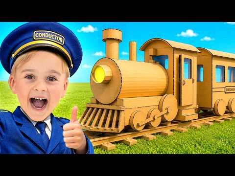 Chris and friends in Cardboard Challenges for kids