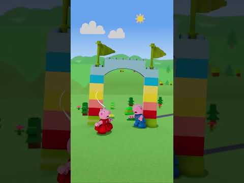 Peppa Pig & George Build the BIGGEST Fort Ever! 🏰  #PeppaPigTales #Shorts  #LEGODUPLO