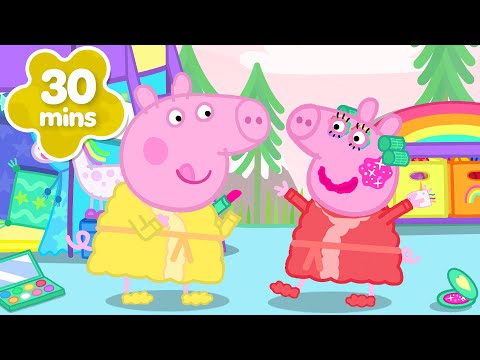 Peppa Pig Tries Cousin Chloe's CRAZY MAKEOVER! 😲 | Sleepover Fun | Tales Full Episodes | 30 Mins