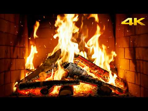 🔥 Fireplace Winter Silence with Realistic Fire Sounds and Warm Glow for Soft Christmas Ambience