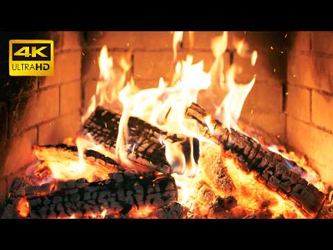 🔥 The Most Beautiful Fireplace with Glowing Logs and Soft Crackles for a Peaceful Holiday Evening