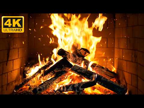 🔥 Watch This Fireplace Before Bed with Burning Logs & Crackling Fire Sounds for a Cozy Night In