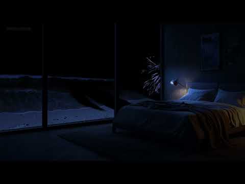 🌙 **Peaceful Bedroom Ocean View at Night | 6 Hours Relaxing Waves for Sleep & Deep Relaxation** 🌊