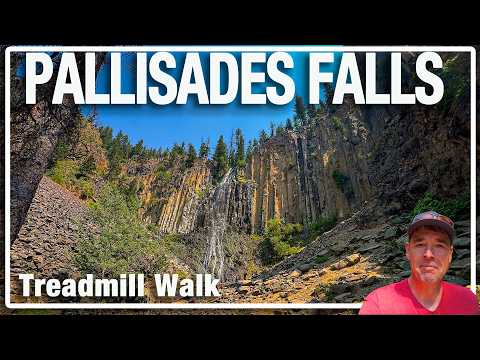 Palisades Falls Hike ⛰️Hyalite Canyon Montana - Summer Waterfall Walk 4K | Scenic Treadmill Workout