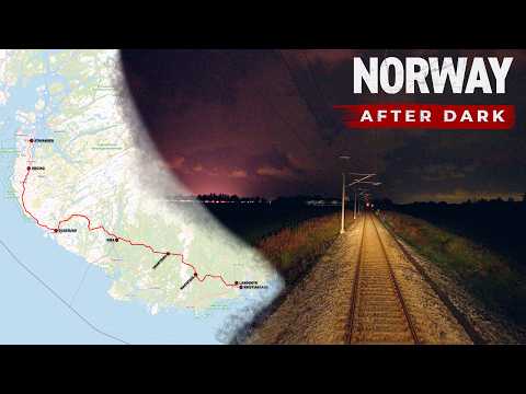 4K CABVIEW: Through The Night In Southern Norway from the Driver's Cab