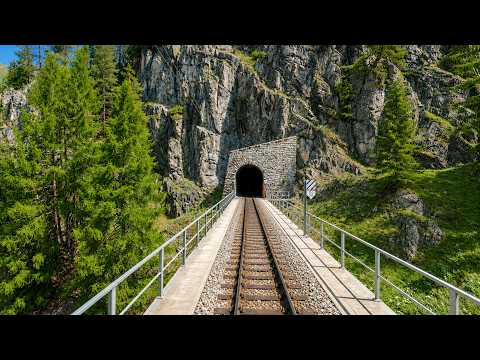 ★ 4K 🇨🇭 St. Moritz - Vereina - Landquart cab ride, Switzerland [07.2021] Longest narrow gauge tunnel