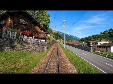 ★ 4K 🇨🇭 Landquart - Davos Platz train driver's view, Switzerland [08.2025] Capricorn cab ride