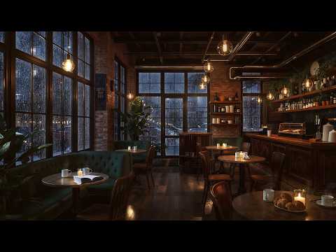 Rainy Day Coffee Shop ☕ Soft Jazz for Focus, Relaxation & Deep Work