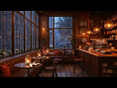 Coffee Shop Rain ☕ Soft Jazz for Focus & Deep Work