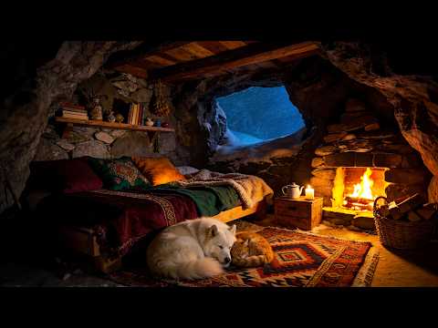 I’ve Never Slept This Deeply… Try This Cozy Winter Cave with a Sleeping Dog & Cat