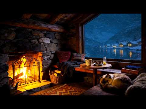 7 Minutes in This Cabin and I Was Already Asleep | Warm Fire & Winter Silence