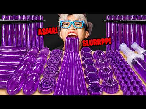 ASMR Semua JELLY Ungu, Desserts Permen Ungu, SUARA MUKBANG! KER4CUN4N, TELFON RUMAH SAKIT!!!