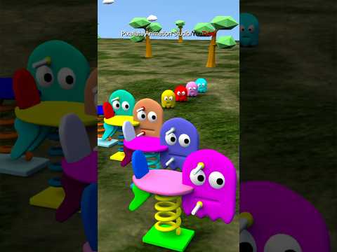 💥The Spring War : Pacman vs Ghosts #pacman  #animation #spring #funny #pixellate #cartoon #memes