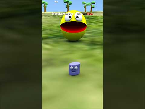 Marshmallows Revenge! 🍡🔥 #animation #pixellate #funny #pacman #cartoon  #3d #pacman #marshmallow