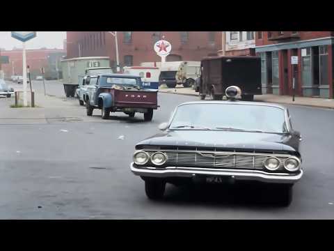 Boston 1960s in Color, Driving POV [60fps Remastered] | Sound Design